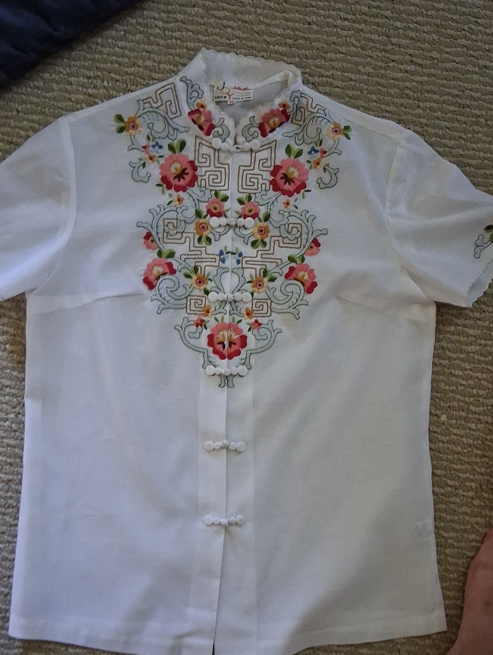 Vintage Embroidered Asian Top